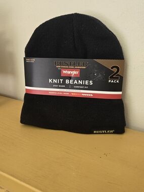 Rustler By Wrangler Black & Navy Knit Beanie - 2 Pack